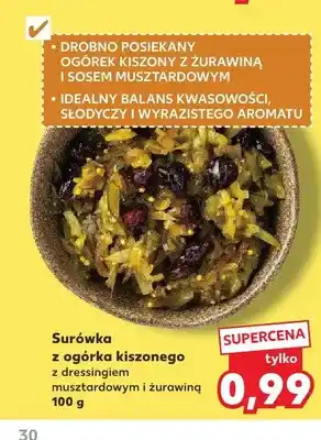 Kaufland Surówka z ogórka kiszonego z dressingiem musztardowym i żurawiną oferta