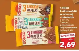 Kaufland Lekkie wafelki Sonko w mlecznej czekoladzie z owsem oferta