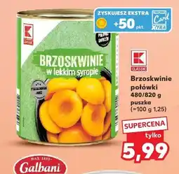 Kaufland Brzoskwinie połówki w lekkim syropie K-Classic oferta
