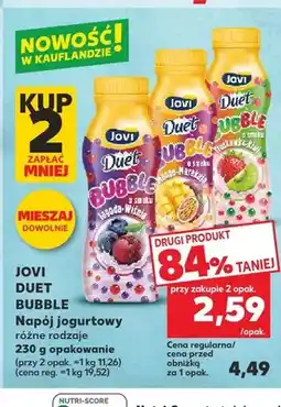 Kaufland Napój jogurtowy jagoda wiśnia Jovi Duet Bubble oferta