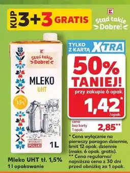 Kaufland Mleko UHT tł. 1,5% Stąd takie Dobre! oferta