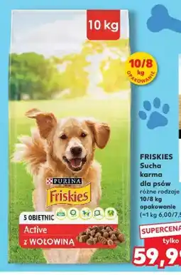 Kaufland Sucha karma dla psów Purina Friskies Active z wołowiną oferta