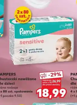 Kaufland Chusteczki nawilżane dla dzieci Pampers Sensitive 2-pak oferta
