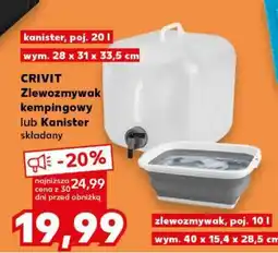 Kaufland CRIVIT Zlewomywak kempingowy lub Kanister składany oferta