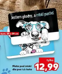 Kaufland Mata pod miski dla psa lub kota oferta