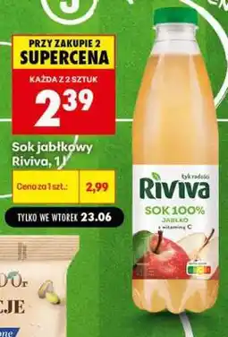 Biedronka Sok jabłkowy Riviva, 1 l oferta