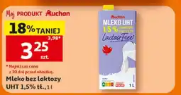 Auchan Mleko bez laktozy UHT 1,5% tł., 1 l oferta