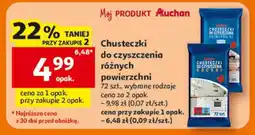 Auchan Chusteczki do czyszczenia różnych powierzchni oferta