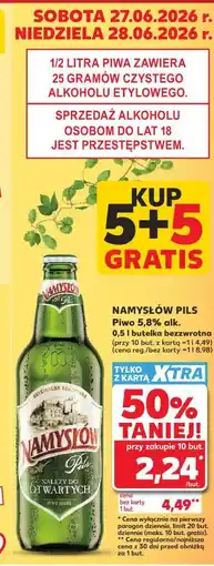 Kaufland NAMYSŁÓW PILS Piwo 5,8% alk oferta