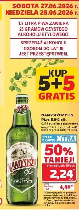 Kaufland NAMYSŁÓW PILS Piwo 5,8% alk oferta