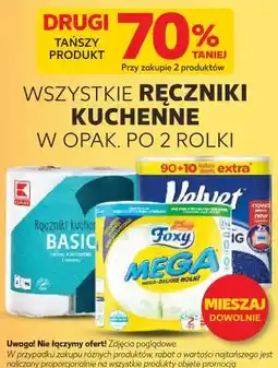 Kaufland Velvet, Foxy, Basic Wszystkie ręczniki kuchenne w opak. po 2 rolki oferta
