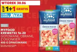 Kaufland Myfood Krewetki 16-20 gotowane, obrane, z ogonkiem oferta