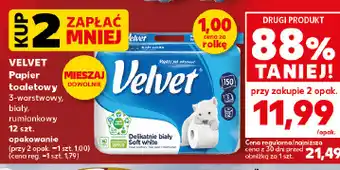 Kaufland Velvet Papier toaletowy 3-warstwowy oferta