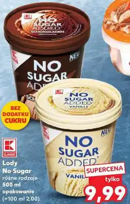 Kaufland Classic Lody No Sugar różne rodzaje oferta