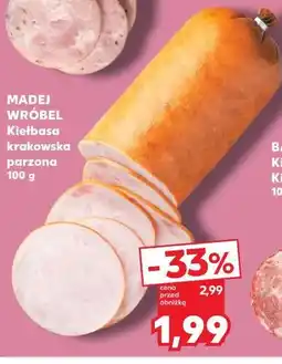 Kaufland Madej Wróbel Kiełbasa krakowska parzona oferta