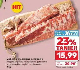 Kaufland Żeberka wieprzowe schabowe krojone w paski oferta
