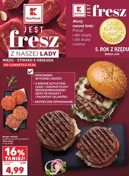 Kaufland Burger wołowy śródziemnomorski lub jalapeño oferta
