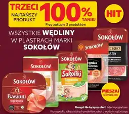Kaufland WSZYSTKIE WĘDLINY W PLASTRACH MARKI SOKOŁÓW oferta