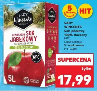 Kaufland Sady Wincenta Sok jabłkowy 100% tłoczony NFC oferta