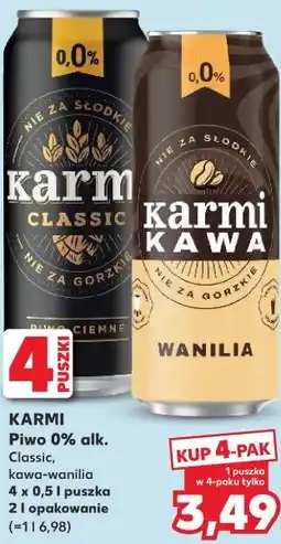 Kaufland Karmi Piwo 0% alk. Classic, kawa-wanilia oferta