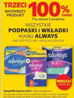 Kaufland WSZYSTKIE PODPASKI i WKŁADKI MARKI ALWAYS oferta