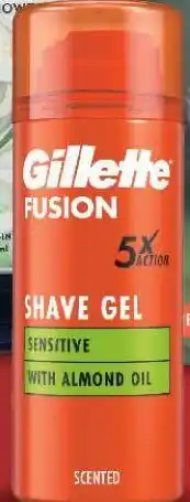 Kaufland Gillette Fusion Shave Gel Sensitive with Almond Oil oferta