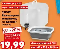 Kaufland CRIVIT Zlewozmywak kempingowy lub Kanister składany oferta