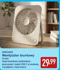 ALDI AMBIANO Wentylator biurkowy oferta