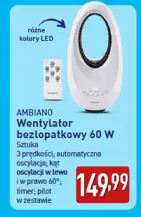 ALDI AMBIANO Wentylator bezłopatkowy 60 W oferta