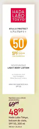 Rossmann Hada Labo Tokyo, balsam do ciała, SPF 50 oferta