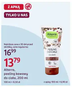 Rossmann Alterra, peeling kawowy do ciała oferta