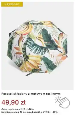 Parasol składany z motywem roślinnym Medicine