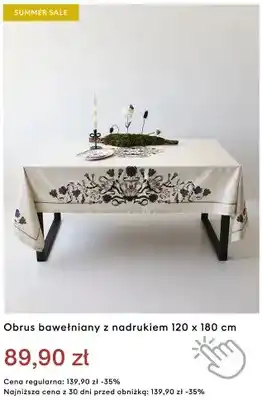 Obrus bawełniany z nadrukiem 120x180 cm