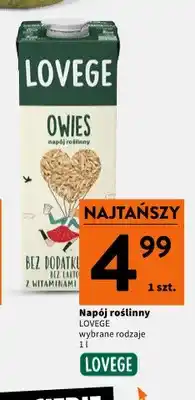 Intermarche Napój roślinny owsiany Lovege oferta