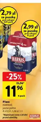 Intermarche Piwo Harnaś jasne pełne 4-pak oferta