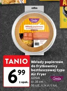 Intermarche Wkłady papierowe do frytkownicy beztłuszczowej typu Air Fryer Gosia śr. 16 cm oferta