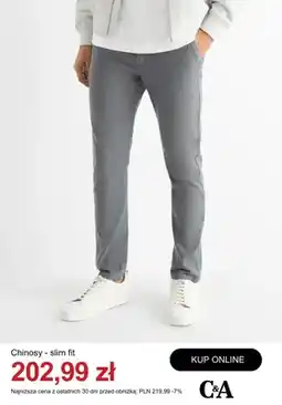C&A Spodnie chinosy C&A slim fit oferta