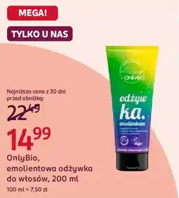 Rossmann OnlyBio, emolientowa odżywka do włosów oferta