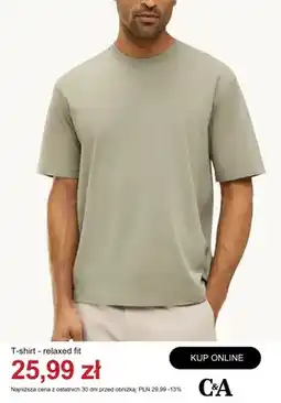 C&A T-shirt męski relaxed fit C&A oferta
