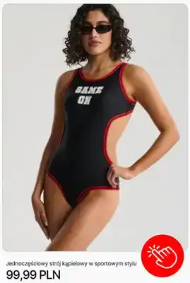 Jednoczęściowy strój kąpielowy Cropp w sportowym stylu