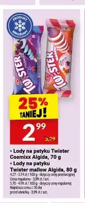 Twój Market Lody na patyku Twister Cosmixx Algida oferta