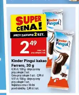 Twój Market Batonik mleczny Kinder Pingui kakao Ferrero oferta