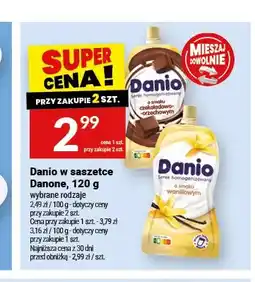 Twój Market Serek homogenizowany Danio Danone o smaku czekoladowo-orzechowym oferta