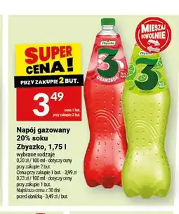 Twój Market Napój gazowany Zbyszko 3 Oranżada Czerwona oferta