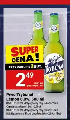 Twój Market Piwo bezalkoholowe Trybunał Lemon oferta