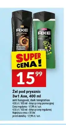 Twój Market Żel pod prysznic 3w1 Axe Dark Temptation oferta