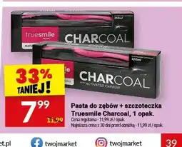 Twój Market Pasta do zębów + szczoteczka Truesmile Charcoal oferta