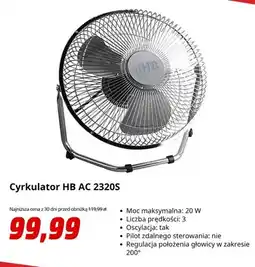 Media Markt Cyrkulator HB AC 2320S oferta
