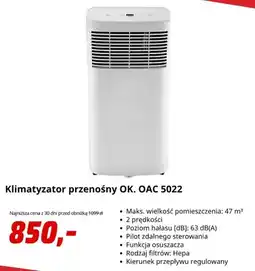 Media Markt Klimatyzator przenośny OK. OAC 5022 oferta