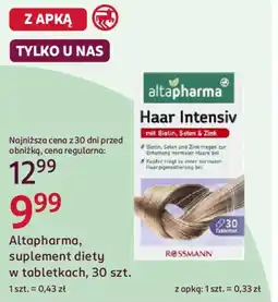 Rossmann Altapharma, suplement diety w tabletkach oferta